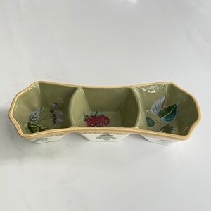 Tracy Porter ceramic 3 section tray The Sweet Cecily collection hand painted